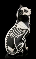 Black Skeleton Cat Figurine - Day of the Dead