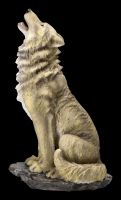 Wolf Figur groß - Grau heulend