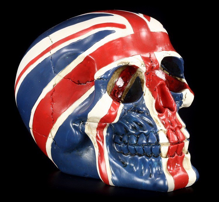 Totenkopf - Fahne Großbritannien - Union Jack
