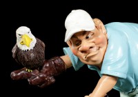 Golfspieler Figur mit Adler auf Arm - Eagle Putt
