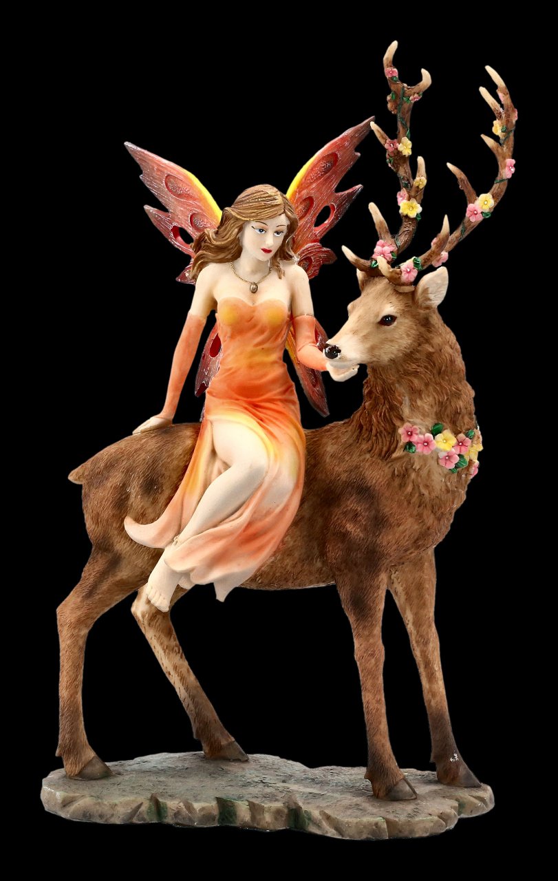 Elfen Figur - Luana auf Hirsch