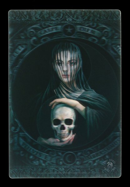 3D Postkarte mit Totenkopf - Beyond The Veil