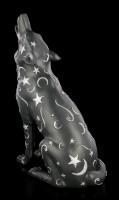 Wolf Figur mit Mond und Sternen - Lupus
