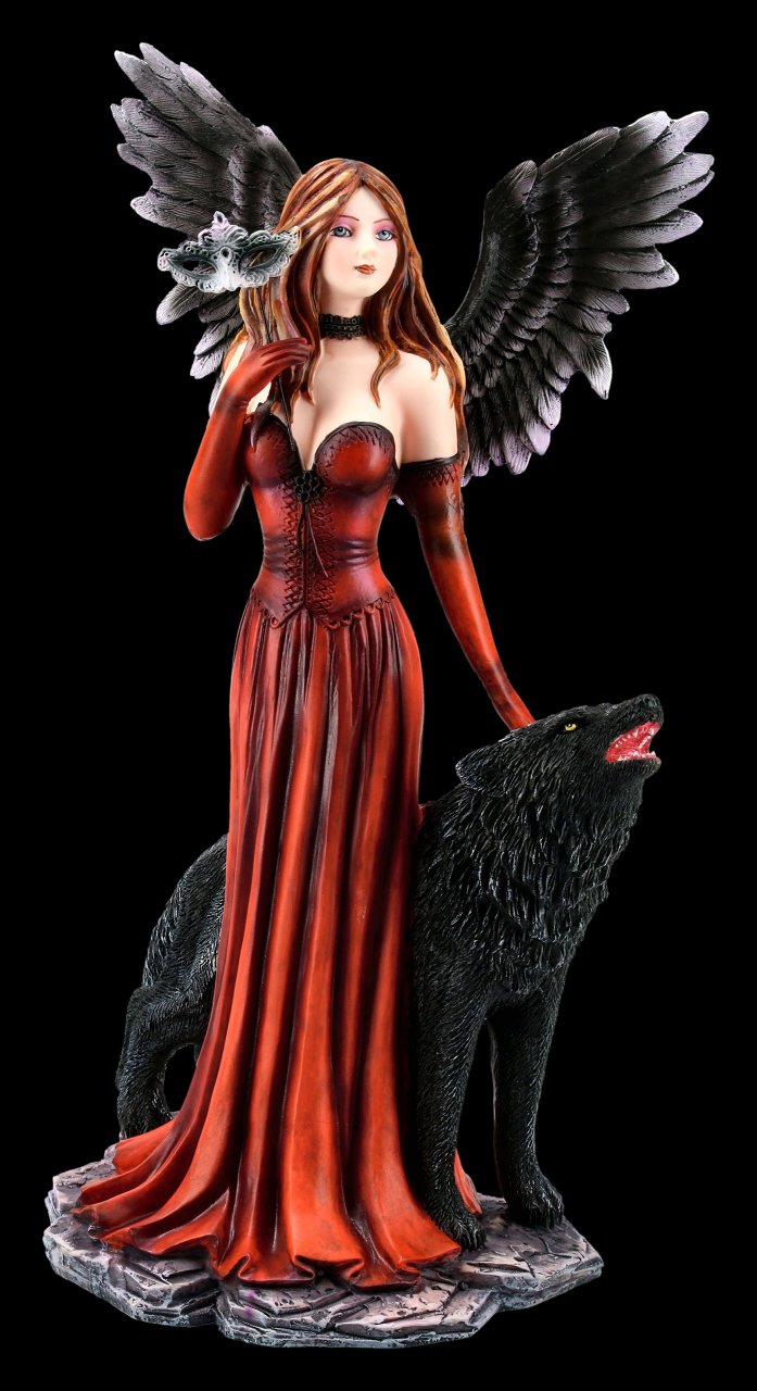 Guardian Angel Figurine - Vara with Wolf