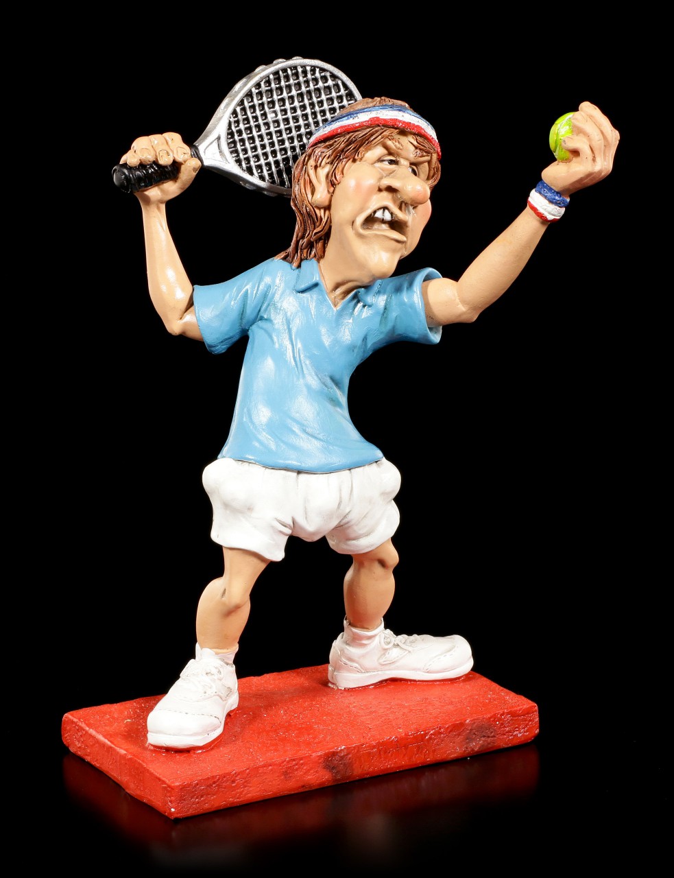 Tennisspieler Figur beim Aufschlag - Funny Sports