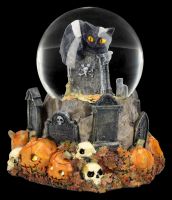 Halloween Schneekugel mit Katze - Pumpkin Patch
