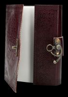 Leather Journal with Lock - Fatima Hand Hamsa