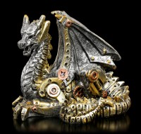 Steampunk Dragon Figurine - Mechanical Hatchling