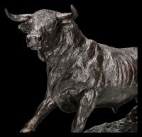 Stierfigur - Kraftvoller Bulle in Antik-Optik