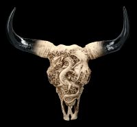 Wall Plaque Bull Skull - Dragon Large