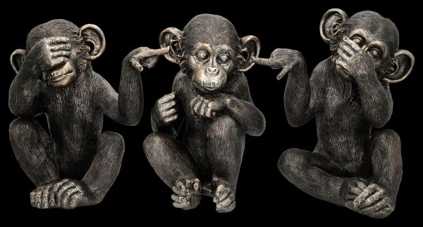 Schimpansen Baby Figuren - Nichts Böses groß