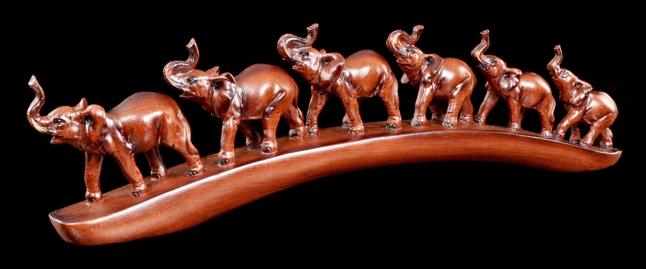 Elephant Figurines - The Herd tramps