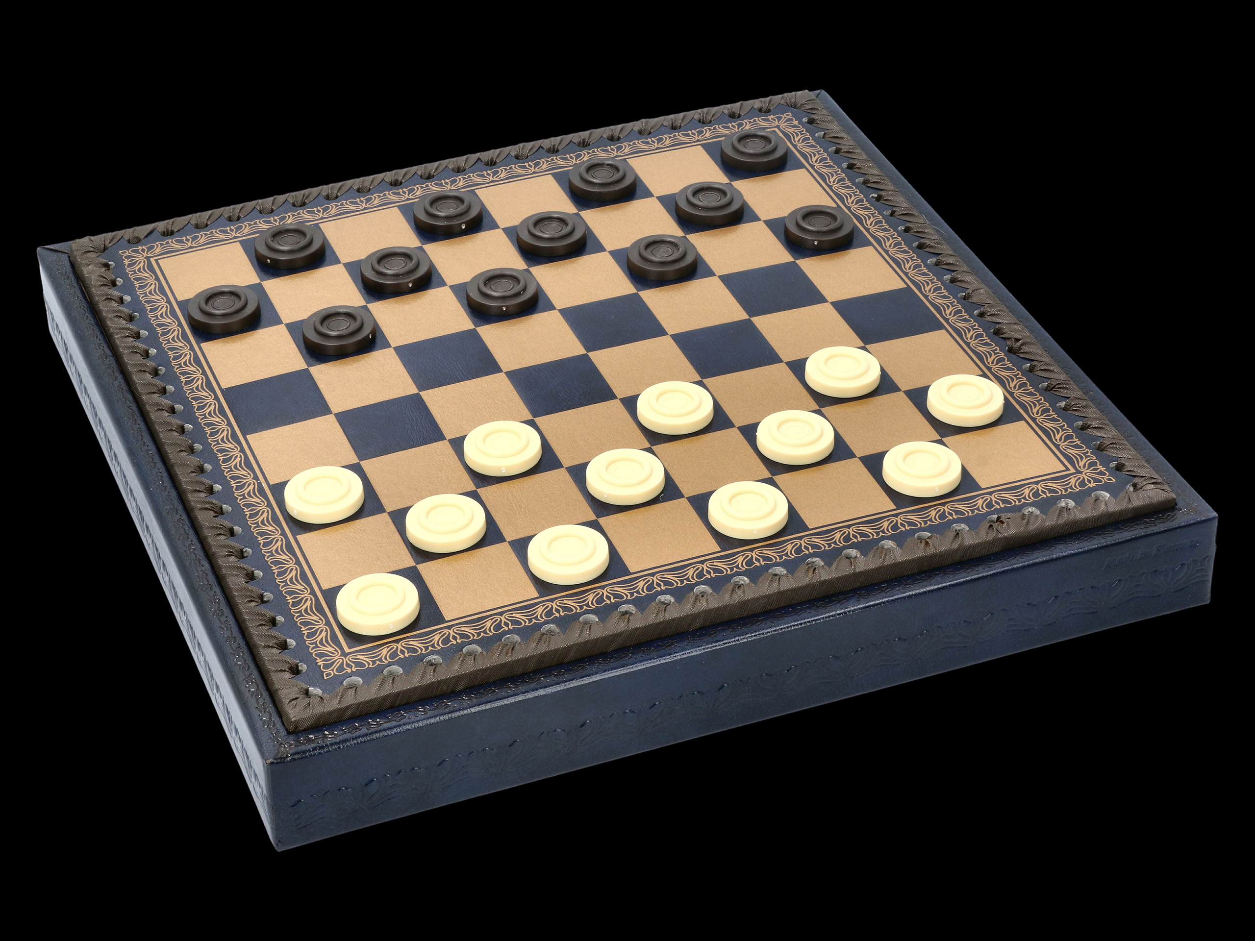 Eco Leather Chess Board Checkers Box, Leather Chess Set