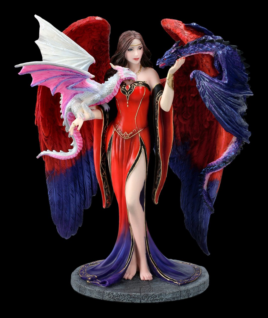 Angel Figurine with Dragons - Dragon Mistress