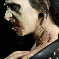 Latex Gesichtsteil - Zombie Bisswunde