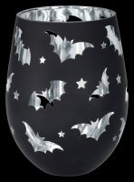 Weinglas schwarz - Fledermaus