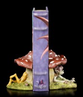 Pixie Figur im Pilz als Buchstützen Set
