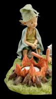 Tea Light Holder - Pixie Goblin Figurine - Barbecue Dinner
