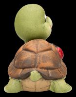 Niedliche Schildkrötenfigur mit Marienkäfer - klein