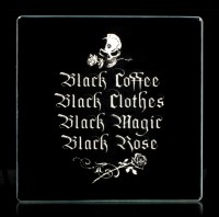 Alchemy Ceramic Coaster - Black Coffee, Black Rose