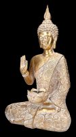 Buddha Teelichthalter - Verziert goldfarben