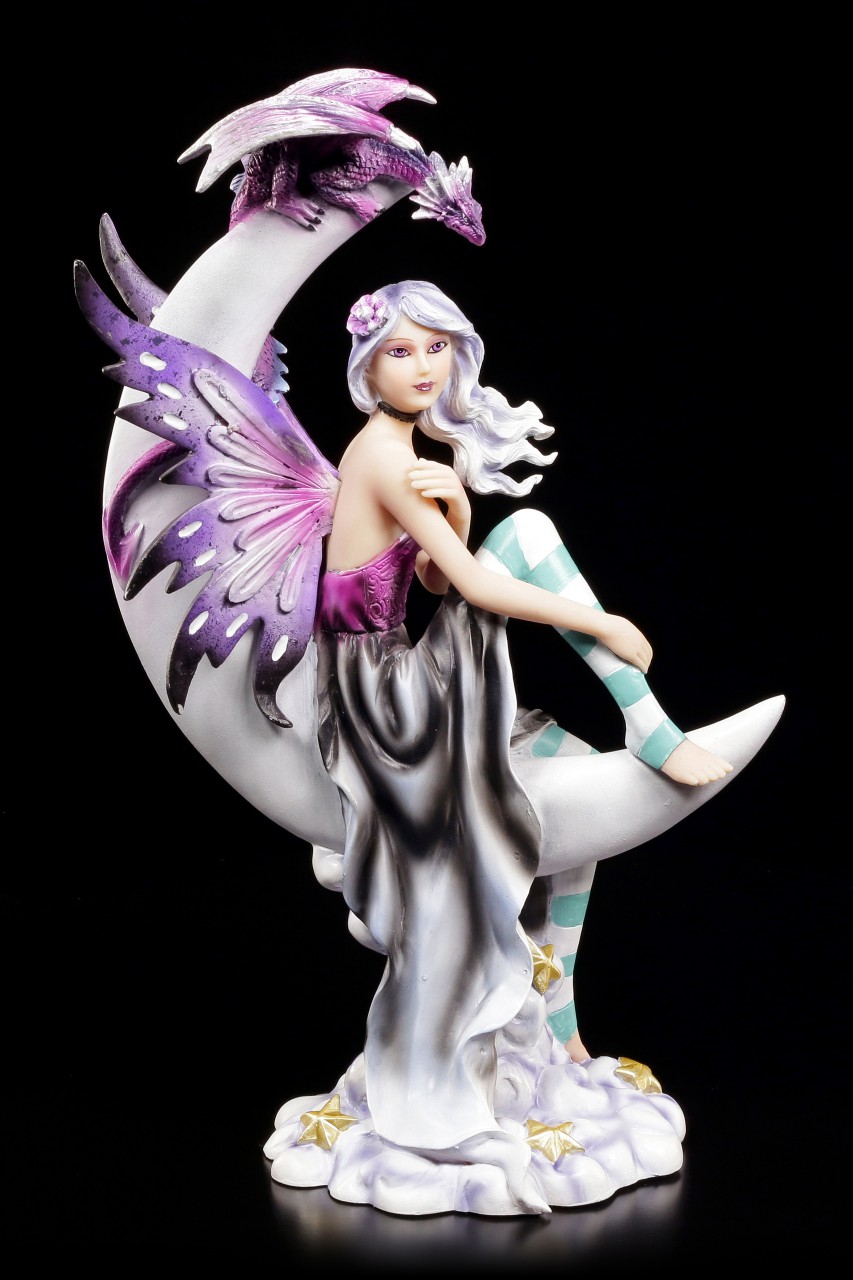 Fairy Figurine - Moonique sitting on Moon