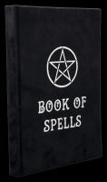 Notizbuch Samt A5 - Book of Spells mit Pentagramm