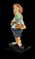 Funny Job Figur - Lehrerin mit Globus
