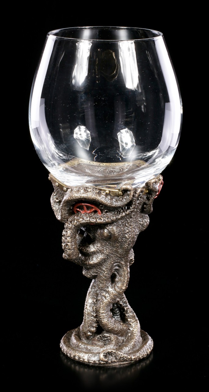 Octopus Steampunk Wine Glass - Toast of the Tentacle