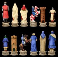 Schachfiguren Set - Kreuzritter vs. Sarazenen groß