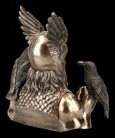 Odin Bust with two Raven