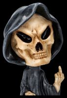 Reaper Wackelkopf Figur - Sensenmann zeigt Mittelfinger