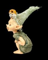 Pixie Kobold Figur - Eule auf dem Kopf