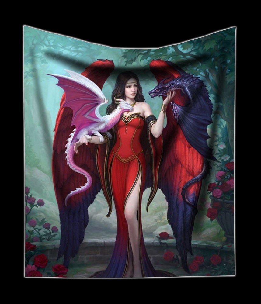 Fluffy Blanket - Dragon Mistress by James Ryman