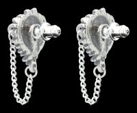 Alchemy Gothic Ear Studs - Witches Heart