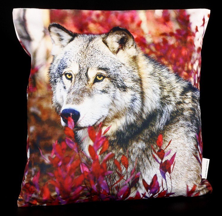 Kissenbezug - Herbst Wolf