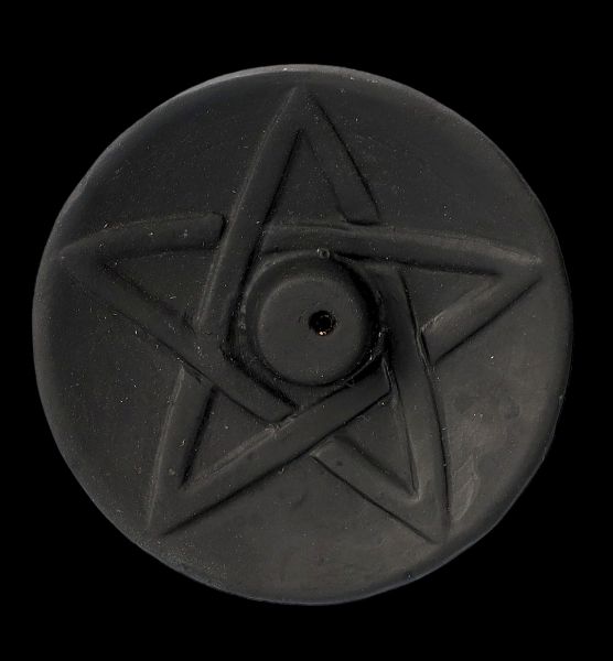 Räucherstäbchenhalter - Schwarzes Pentagramm
