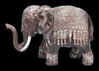 Elefanten Figuren 2er Set - Indisch braun