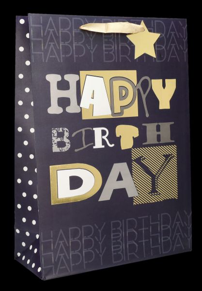 Gift Bag - Happy Birthday - Big Letters