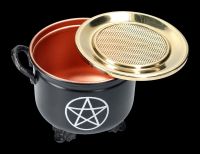 Resin Incense Burner - Cauldron Pentagram