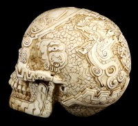 Skull with Aztec Symbols