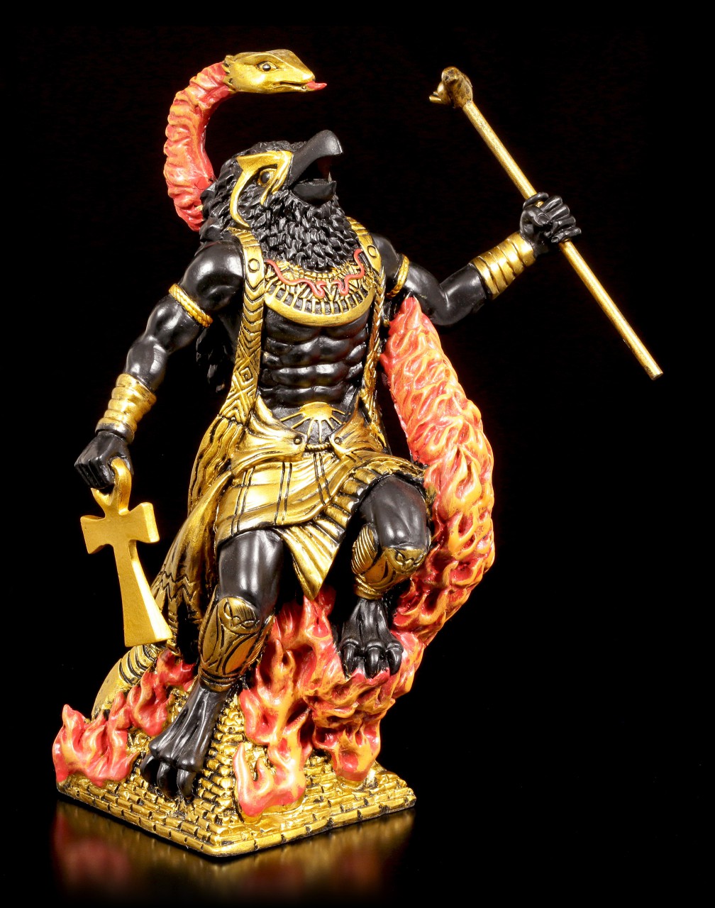 Amun Ra Figurine - Black-Gold