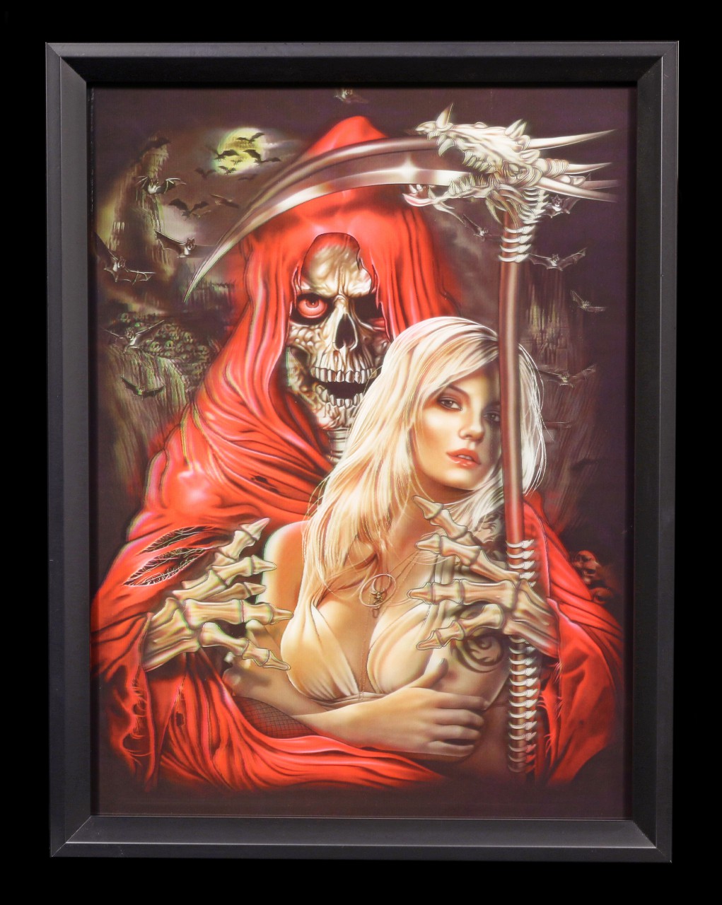 3D-Picture in Frame - Reaper & Maiden - Death and Temptation