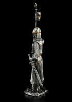 Pewter Knight with Flag