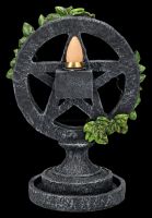 Rückfluss-Räucherhalter Wicca - Pentagramm mit Efeu