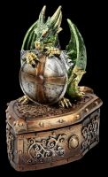 Dragon Jewellery Box with Shield – Hoard Protector Green