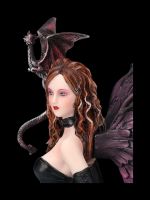 Elfen Figur - Elowen im Gothic Look mit Drache