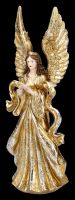 Engelfigur mit Buch - goldfarben