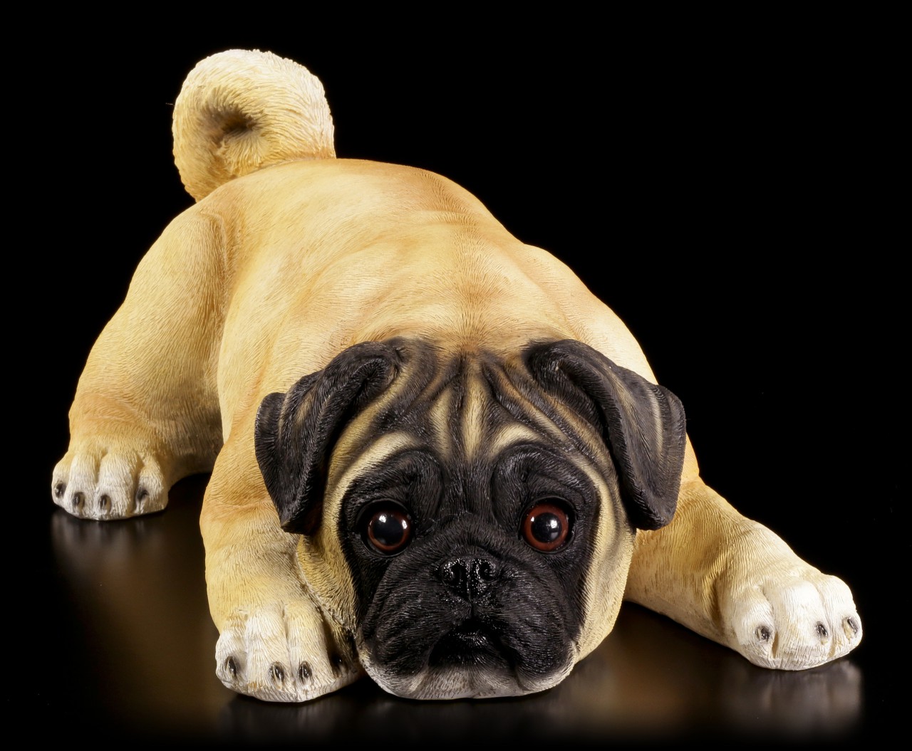 Garden Figurine Dog - Lying Pug