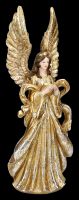 Engelfigur mit Buch - goldfarben